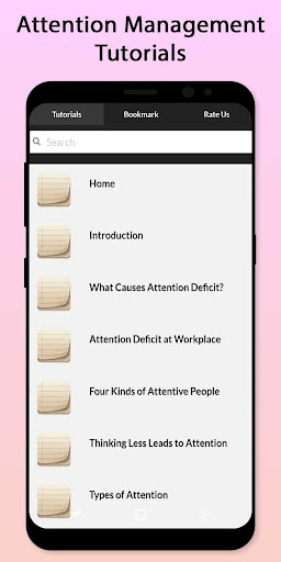 Android application Easy Attention Management Tuto screenshort