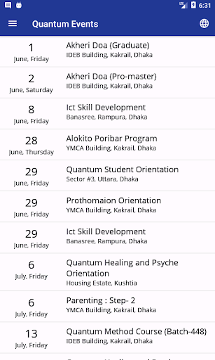 Quantum Events Screen 3