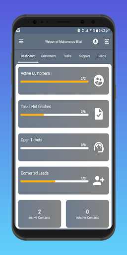 Android application Brancy CRM screenshort