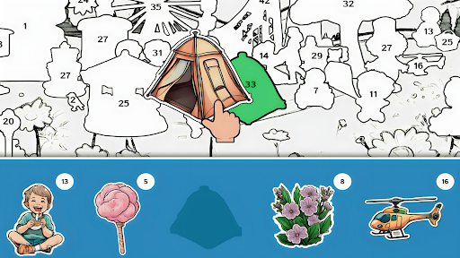 Sticker Book: Paint By Number ekran görüntüsü