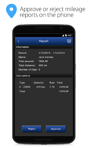 Mileage Book Approval Screen 2