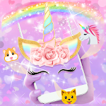 Cover Image of Tải xuống Pink Flower Unicorn Theme Live Wallpaper 10002001 APK