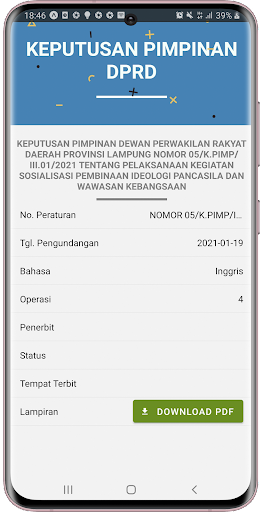 JDIH Sek DPRD Provinsi Lampung Screen 3