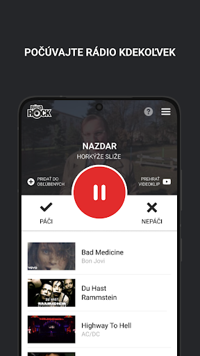 Android application Rádio ROCK screenshort