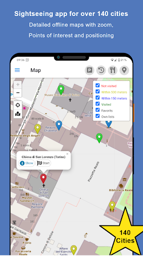 Android application Sightseeing Turin screenshort