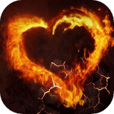 Fiery heart live wallpaper icon