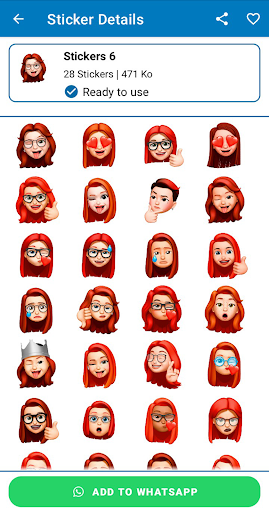 Stickers Memoji : WASticker Screen 3