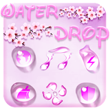 delicate water droplets flowers launcher theme icon