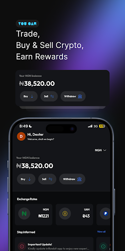 Android application InflowBit: Buy & Sell Bitcoin screenshort