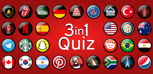 3in1 Quiz : Logo-Flag-Capital Mod Mở Khóa Tất Cả v2.3.3