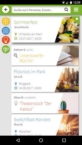 Android application jesusfriends screenshort