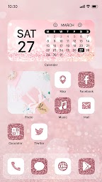 Wow Rose Glitter Icon Pack