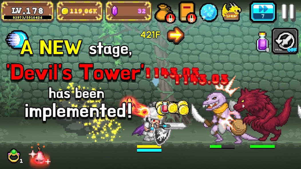 Tap Knight : Dragon's Attack 1.1.10 APK + Mod (Unlimited money / God Mode) for Android