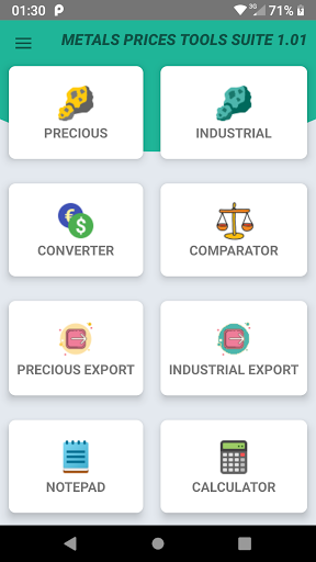 Android application Precious & Industrial Metals P screenshort