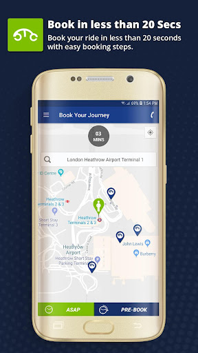 Android application Minicabs.co.uk screenshort