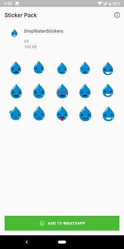 Android application Water Stickers for WhatsApp screenshort