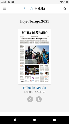 Android application Folha SP Impressa screenshort