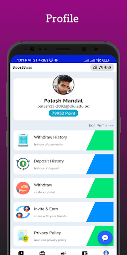 BoostBoss - The BoostPartner Screen 2