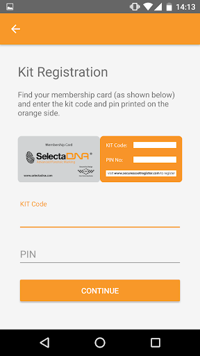 SelectaDNA - Secure Asset Regi Screen 2