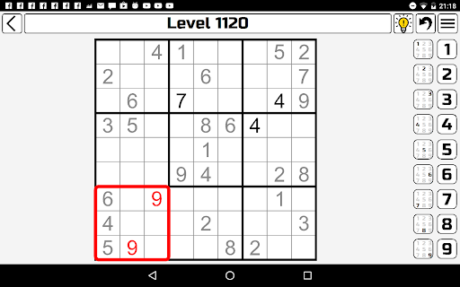 Sudoku screenshot