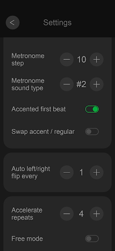 Drum rudiments trainer - DRT Screen 3