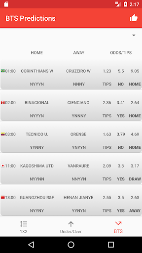 Daily Betting Predictions Screen 3