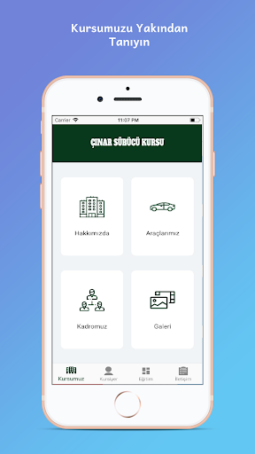 Android application Çınar Sürücü Kursu screenshort