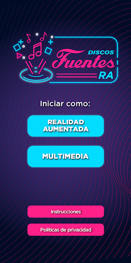 Android application Discos Fuentes RA screenshort