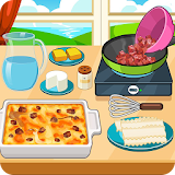 Beef taco lasagna cooking game icon
