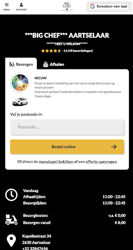 Android application Big Chef (Aartselaar) screenshort