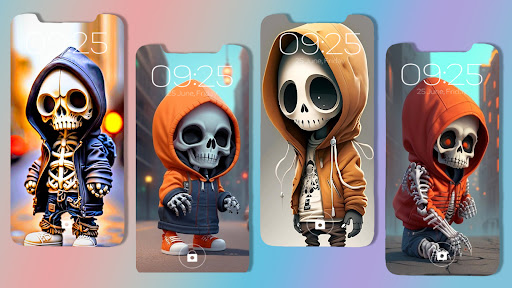 Android application Cute Skull Wallpaper screenshort