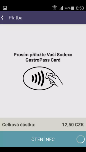 Sodexo e-platba Screen 3