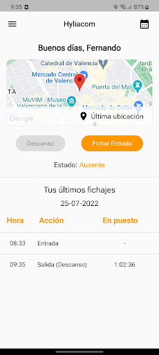 Registro Jornada | EASY Client Screen 3