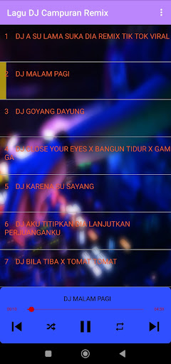 Lagu DJ campuran Remix Screen 2