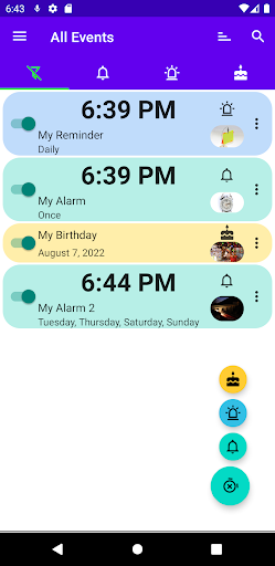 Android application My Alarms and Reminders screenshort