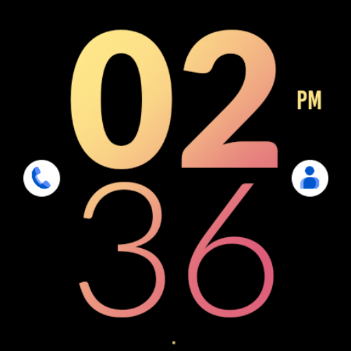 Peach Large Watch Face screenshot 4