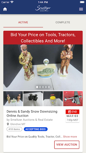 Smeltzer Auctions Screen 3