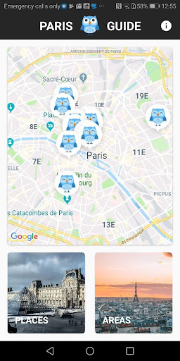 Android application Paris Chatbot Guide screenshort