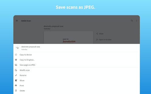 Adobe Scan: PDF Scanner, OCR Varies with device APK screenshots 10