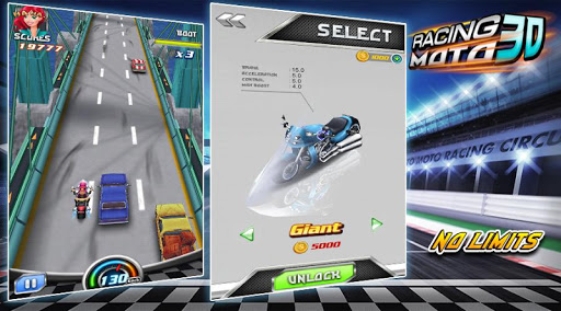 Moto Racing 3D Game Screen 2