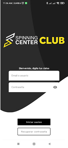 Android application Spinning Center Club screenshort