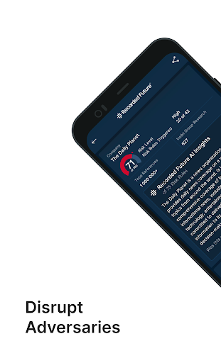 Android application Recorded Future screenshort