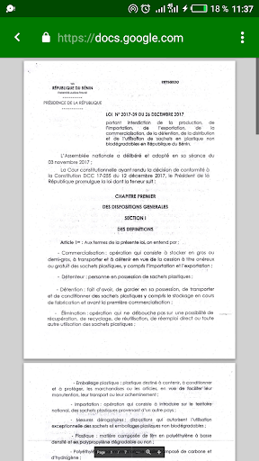 TOSSIN:Loi anti sachet Bénin Screen 2