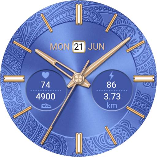 Golden Blue Watch Face logo