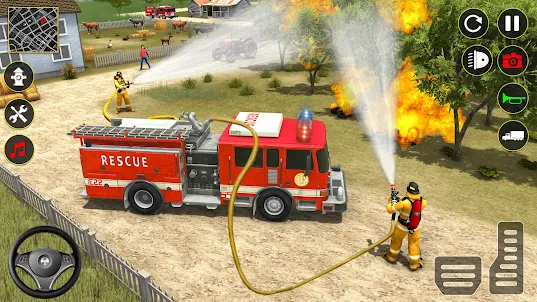 Fire Truck Rescue Sim Games 3d