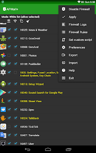 AFWall+ (Android Firewall +) Screenshot