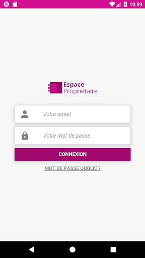 Android application Espace Propriétaire screenshort
