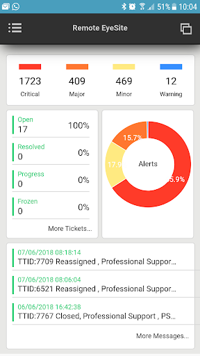 Android application EyeSiteP screenshort