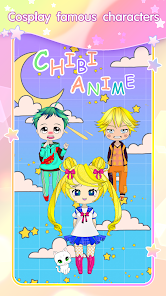 Captura 3 Muñecas Chibi Vestir, Colorear android