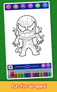Venom coloring the Super heroes 2.0 APK screenshots 4